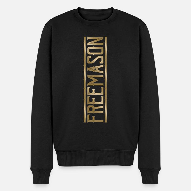 Masonic Freemasonry Fraternal - Männer Premium Bio Pullover - Schwarz