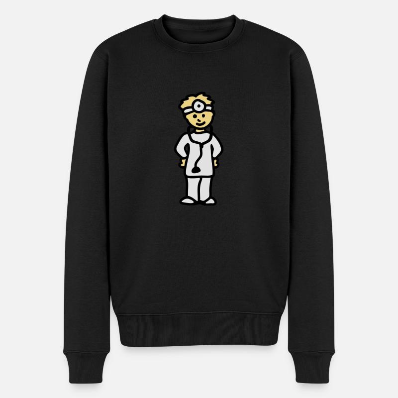 Arzt 3 - Männer Premium Bio Pullover - Schwarz