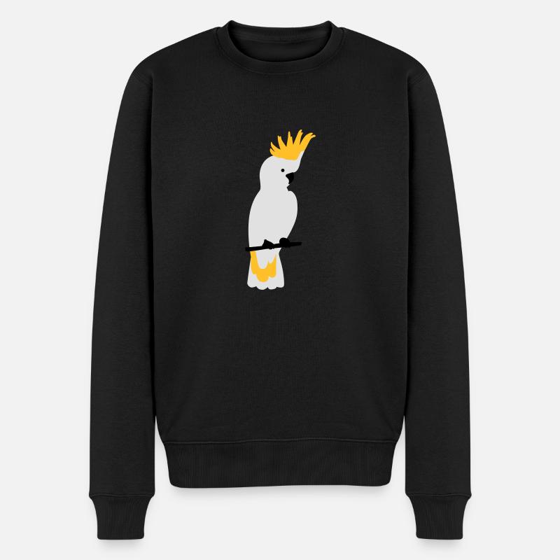 Kakadu Papagei - Männer Premium Bio Pullover - Schwarz