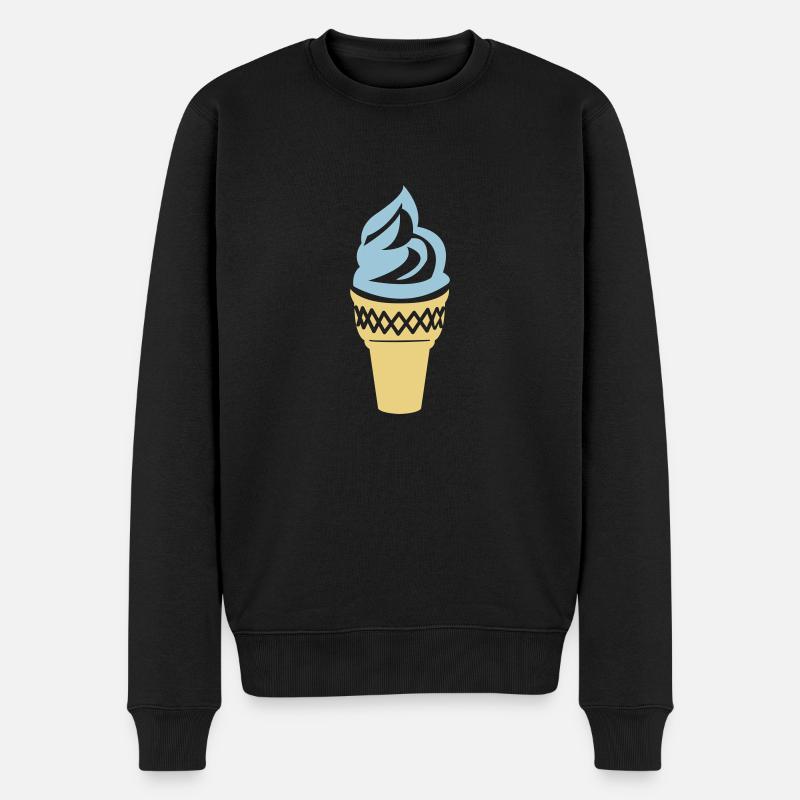 eis creme - Männer Premium Bio Pullover - Schwarz