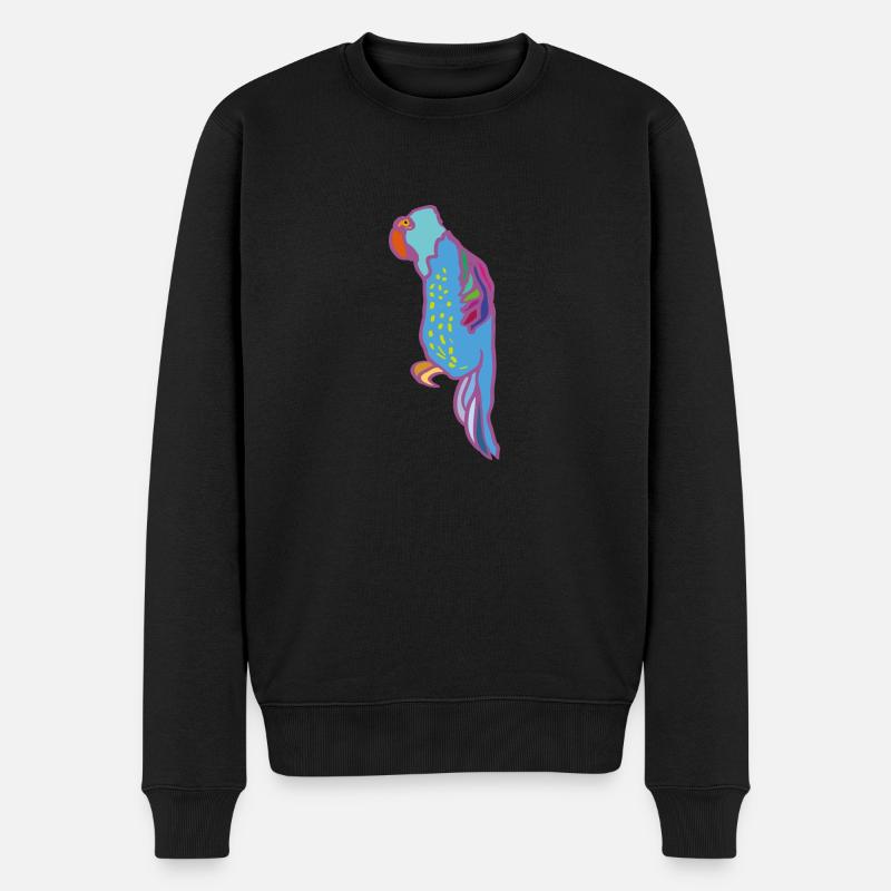 ara papagei - Männer Premium Bio Pullover - Schwarz