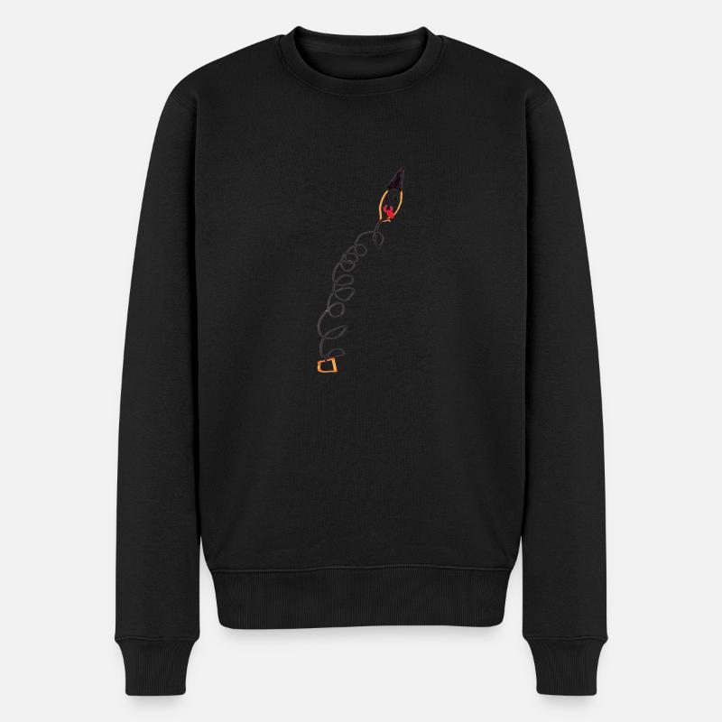 Jack-in-the-Box (transparent) - Männer Premium Bio Pullover - Schwarz