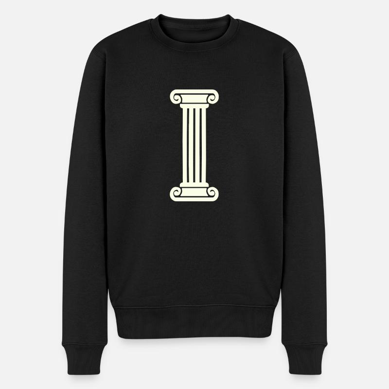 säule - Männer Premium Bio Pullover - Schwarz