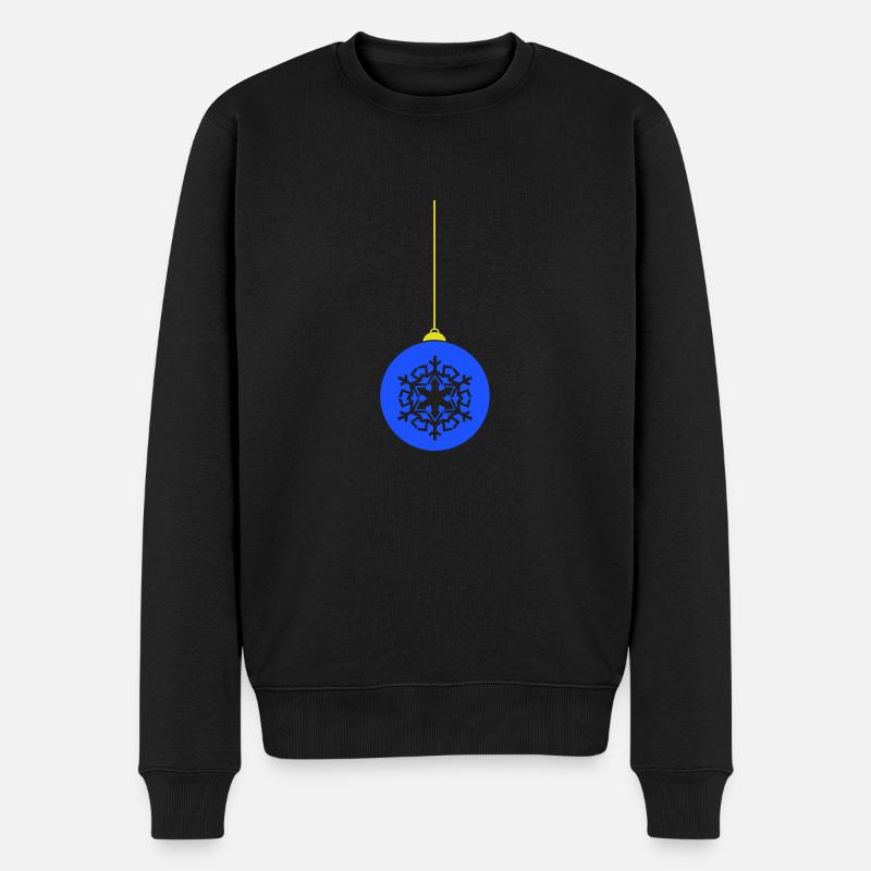 Weihnachtskugel deko - Männer Premium Bio Pullover - Schwarz