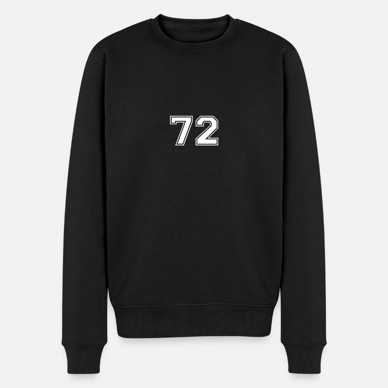 72 - Männer Premium Bio Pullover - Schwarz
