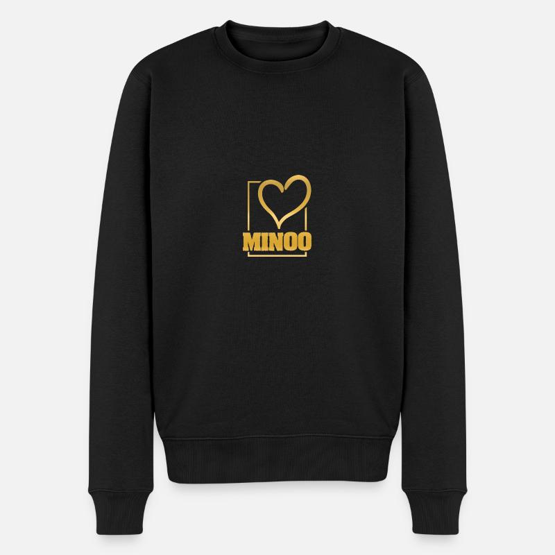 Minoo - Männer Premium Bio Pullover - Schwarz