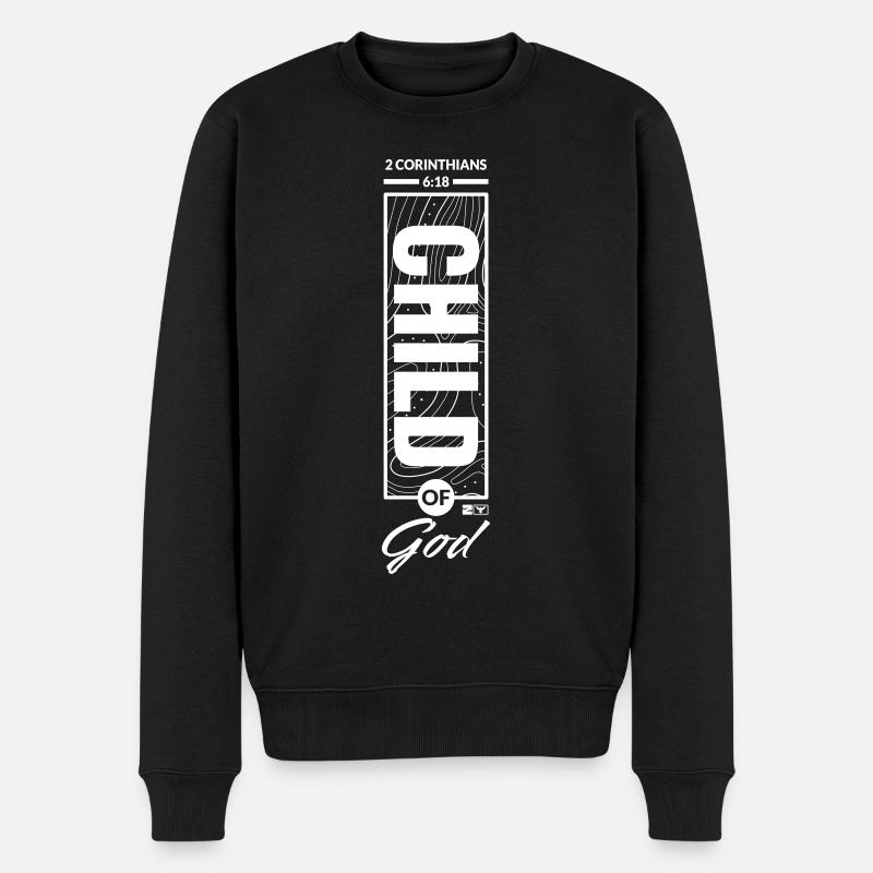 KIND GOTTES 1 - Männer Premium Bio Pullover - Schwarz