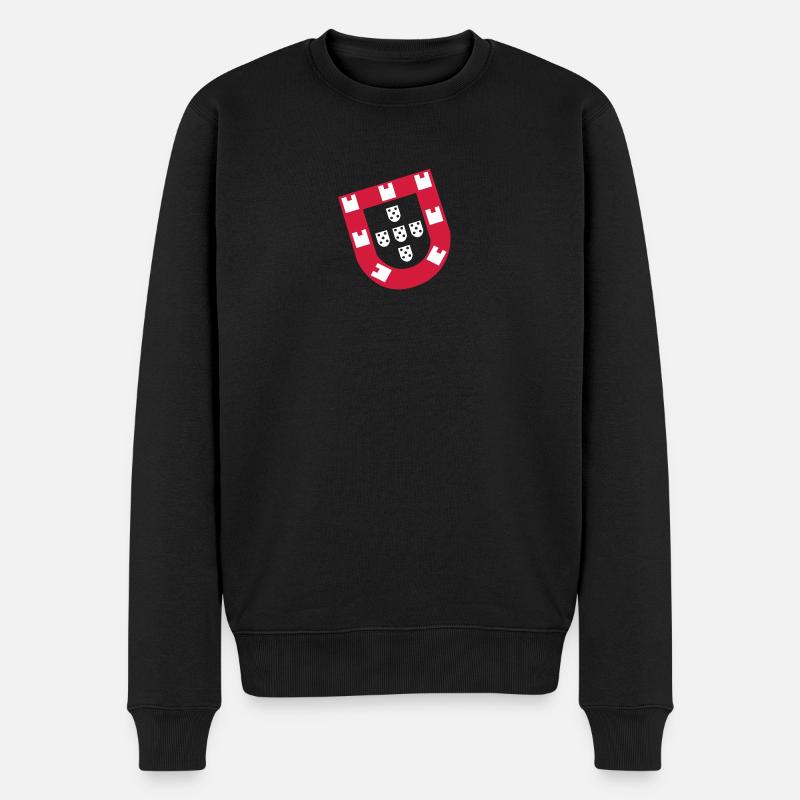 Ecusson portugal - Pull Premium bio Homme - noir