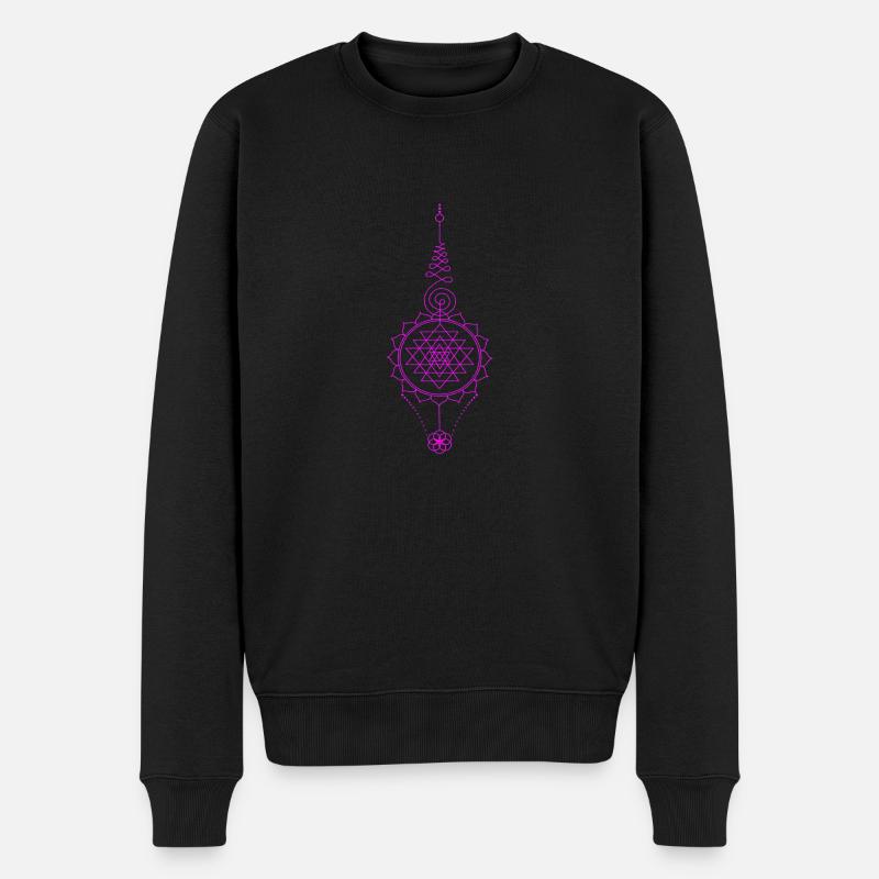 Unalome Magie - Männer Premium Bio Pullover - Schwarz