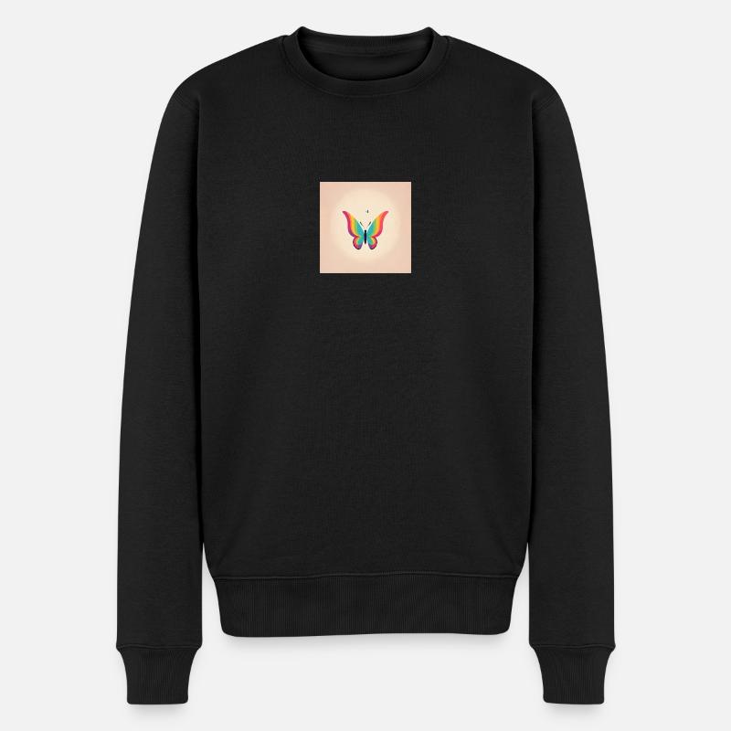 Schmetterling der Liebe - Männer Premium Bio Pullover - Schwarz
