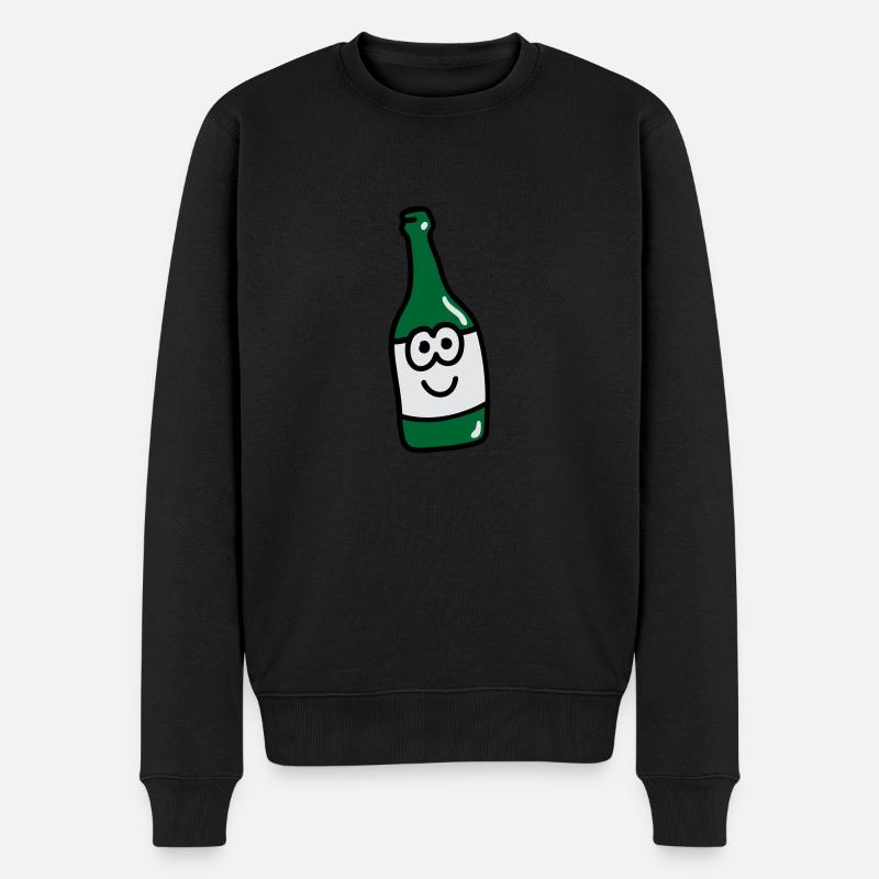 Süße Flasche 3 - Männer Premium Bio Pullover - Schwarz
