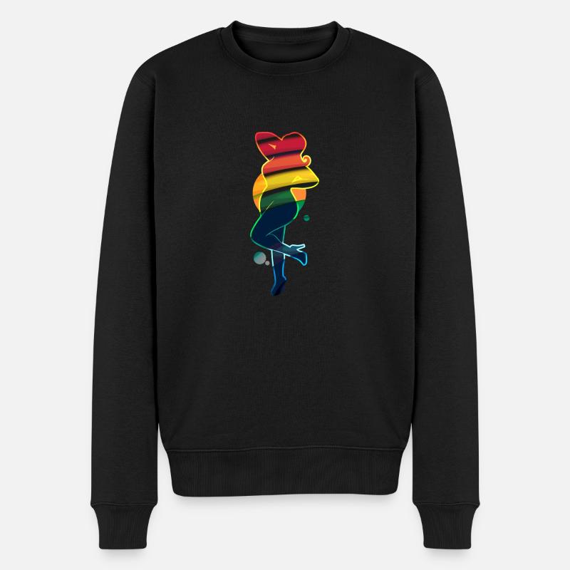 Femme arc-en-ciel - Pull Premium bio Homme - noir
