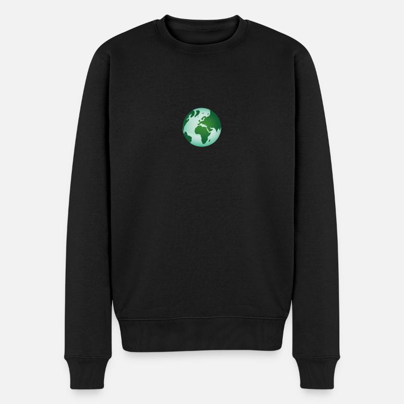 Nachhaltige Welt - Männer Premium Bio Pullover - Schwarz