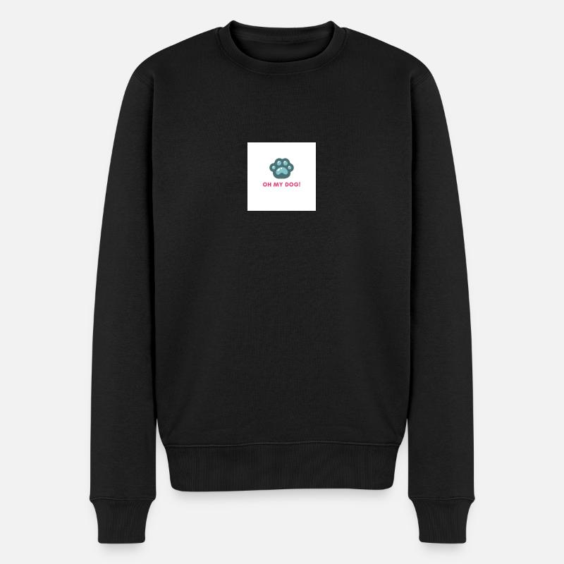 Hundepfote - Männer Premium Bio Pullover - Schwarz