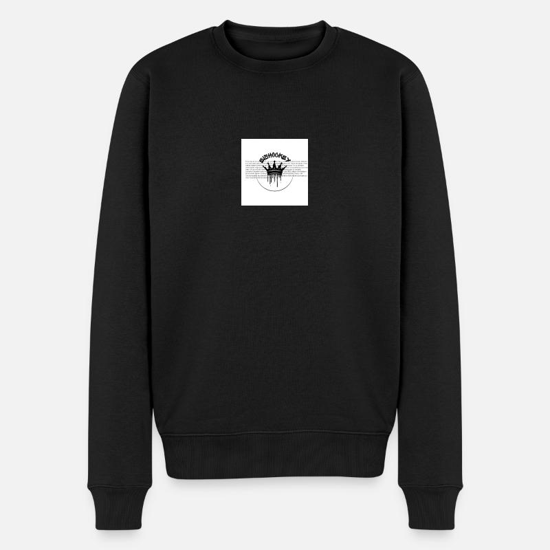 Ilustration Graffiti Logo Eishockey Beschreibung - Männer Premium Bio Pullover - Schwarz