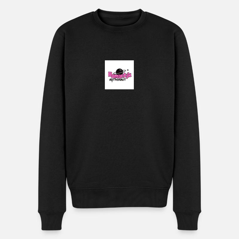 Romantik Astronaut - Männer Premium Bio Pullover - Schwarz