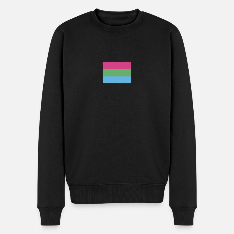 Polysexual Pride Flag - Männer Premium Bio Pullover - Schwarz
