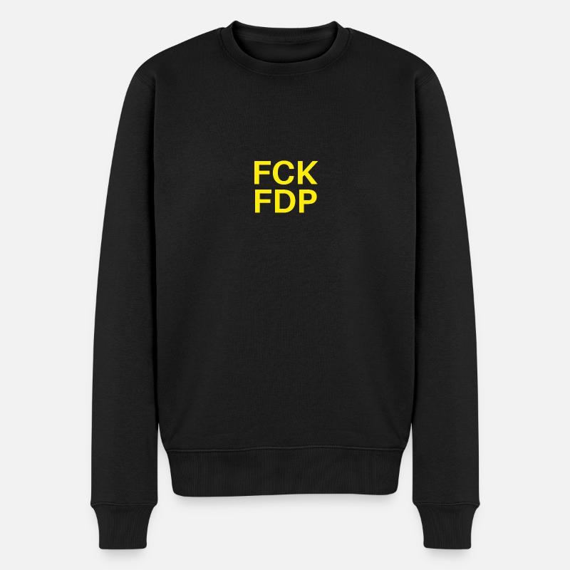 FCK FDP - Männer Premium Bio Pullover - Schwarz