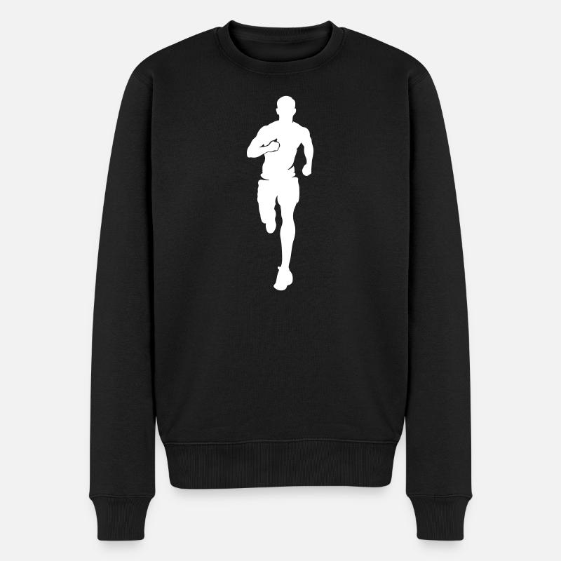 Marathon Runner Silhouette Marathon - Pull Premium bio Homme - noir