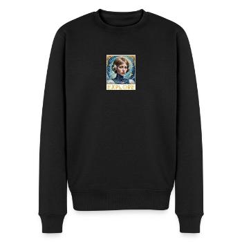 Explore and conquer - Men's Premium Organic Jumper - black - Front - Nico (187cm)