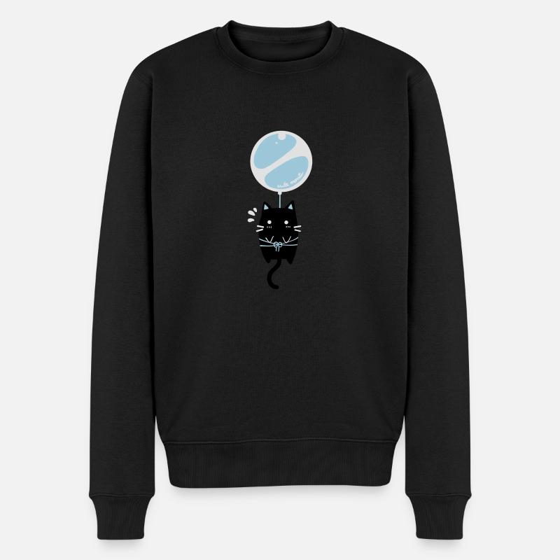 Kawaii chat - Pull Premium bio Homme - noir