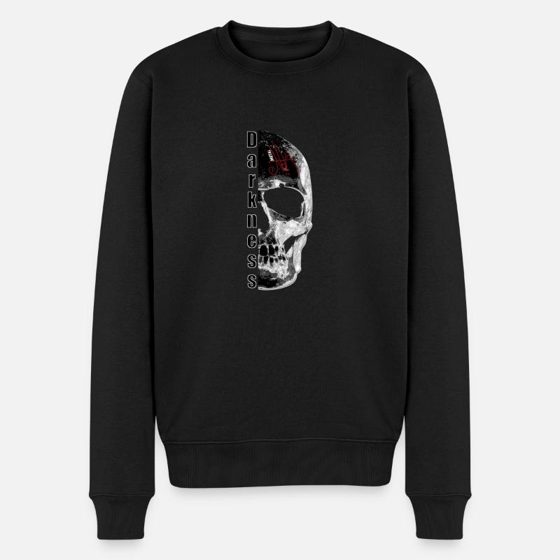 finsterniss - Männer Premium Bio Pullover - Schwarz