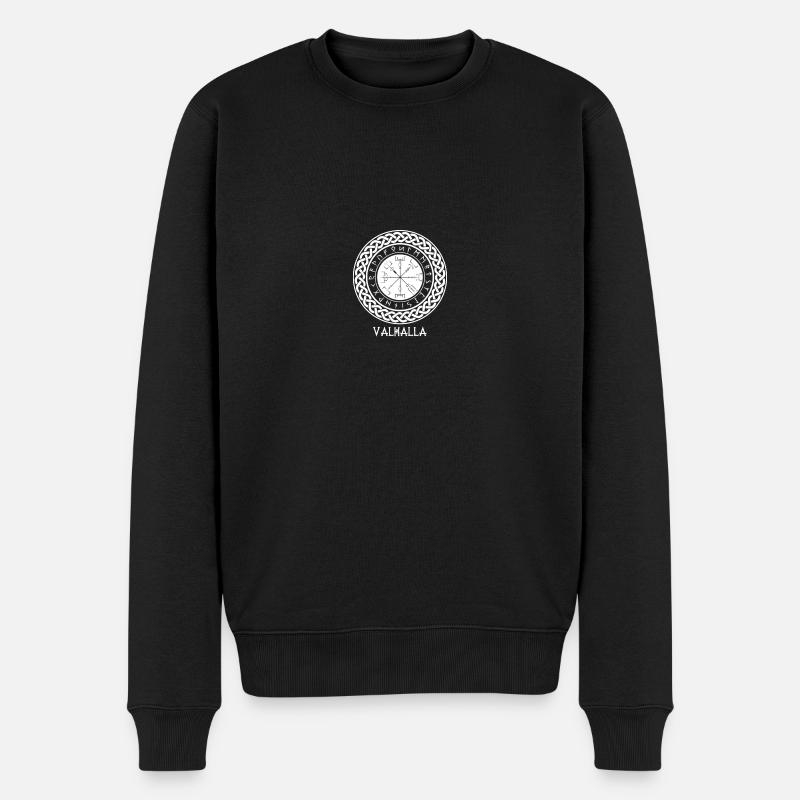 Valhalla - Männer Premium Bio Pullover - Schwarz