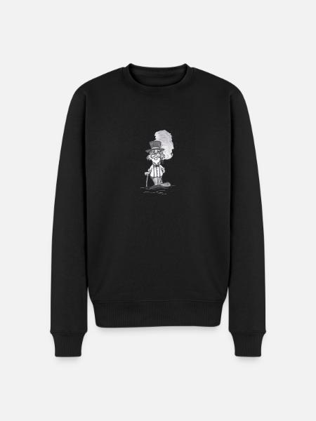GentleBiber # North German art - Men's Premium Organic Jumper - black