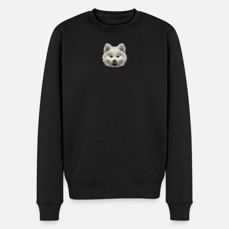 niedliche motive, hundebaby gesicht - Männer Premium Bio Pullover - Schwarz