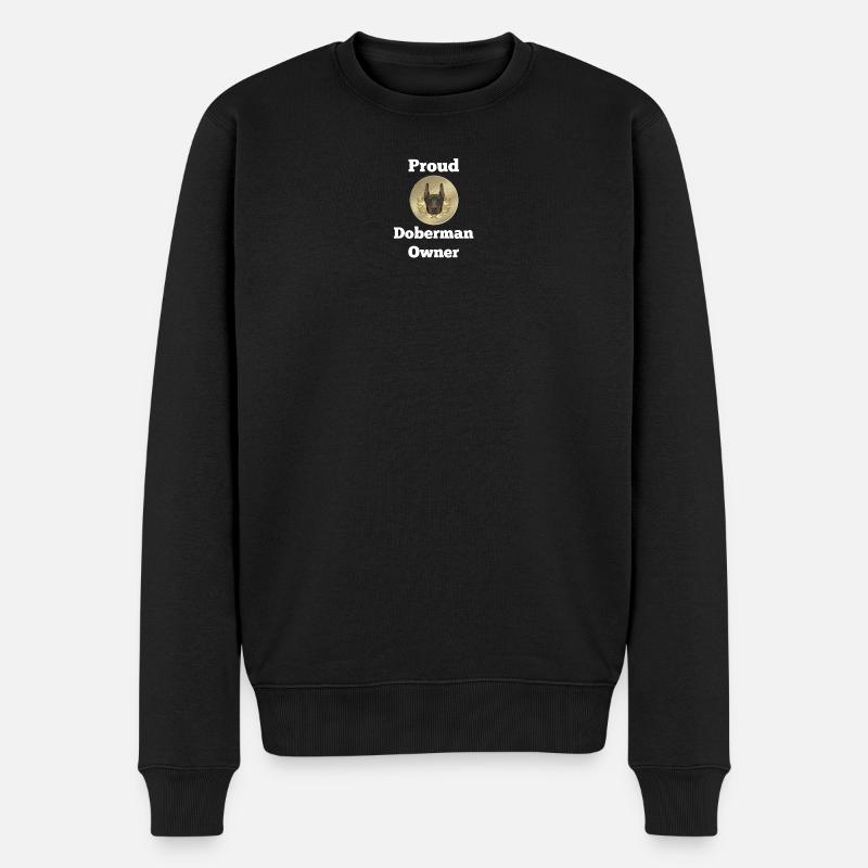 Dobermannspruch, Proud Doberman Owner - Männer Premium Bio Pullover - Schwarz
