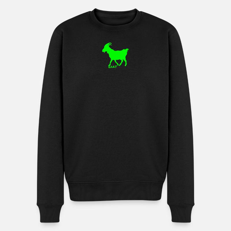 Chèvre vert fluo - Pull Premium bio Homme - noir