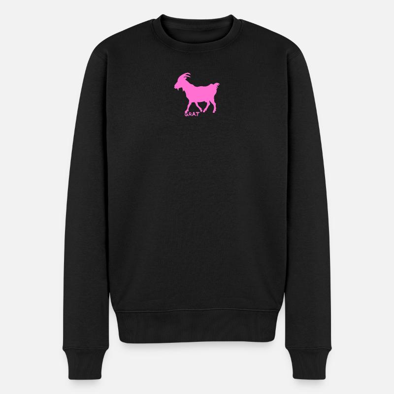 G.O.A.T. rose chèvre. - Pull Premium bio Homme - noir