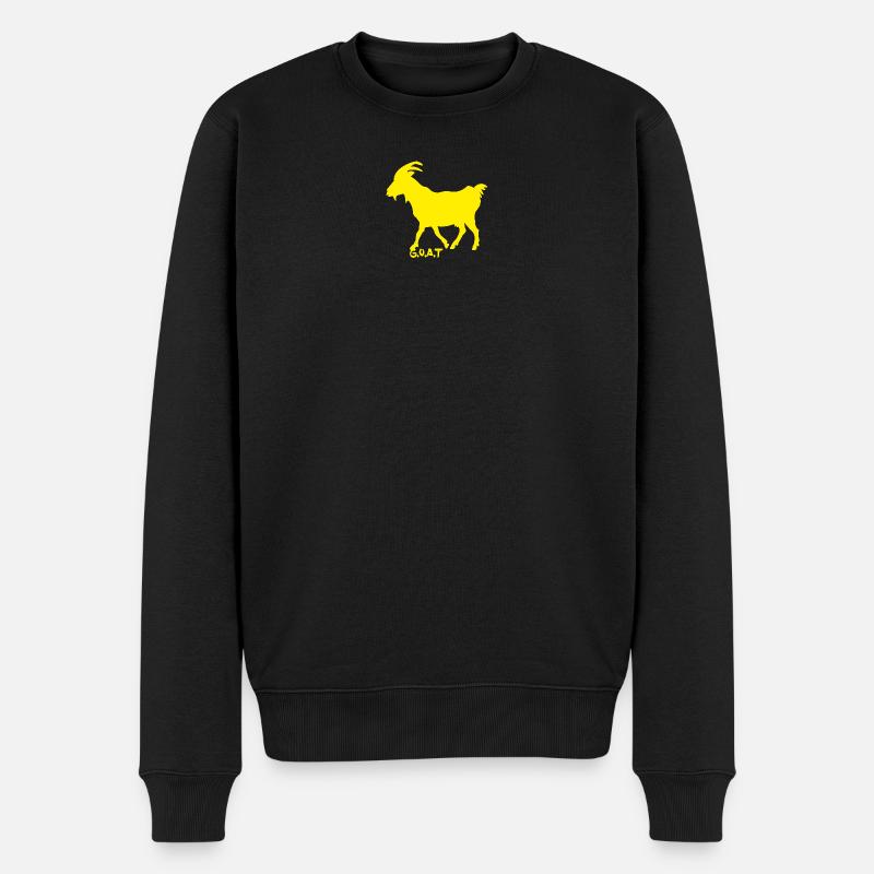 Chèvre GOAT jaune - Pull Premium bio Homme - noir