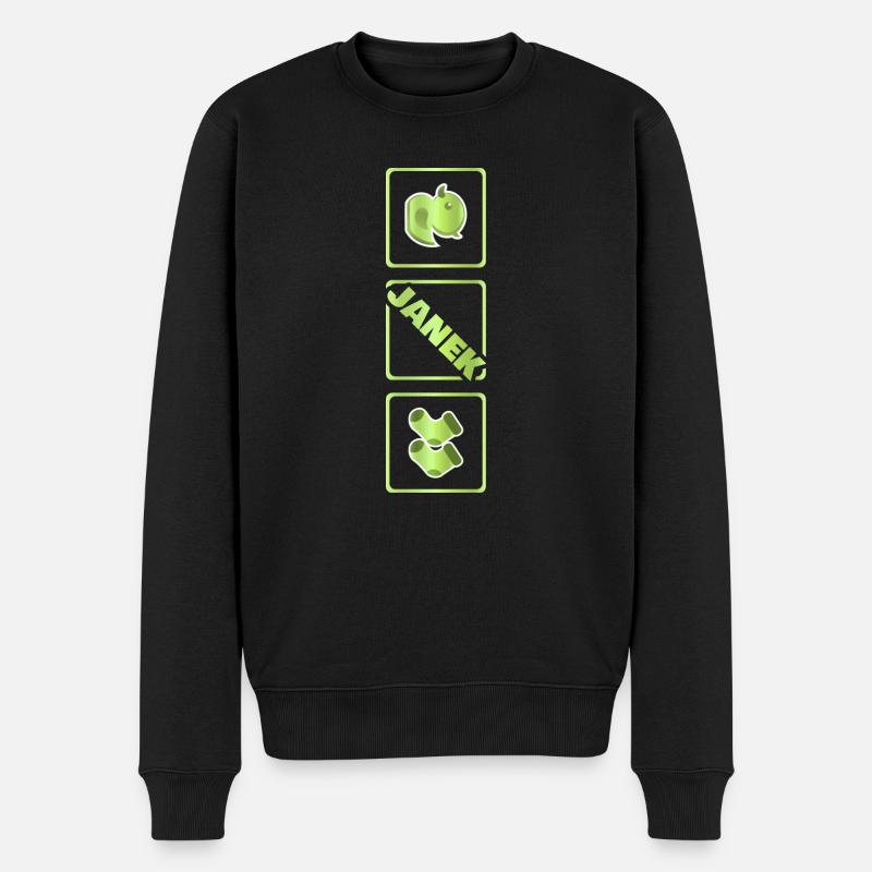 Baby Janek - Männer Premium Bio Pullover - Schwarz