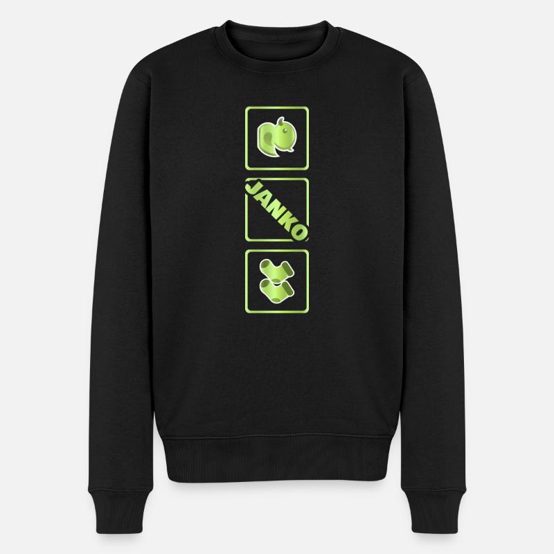 Janko - Männer Premium Bio Pullover - Schwarz