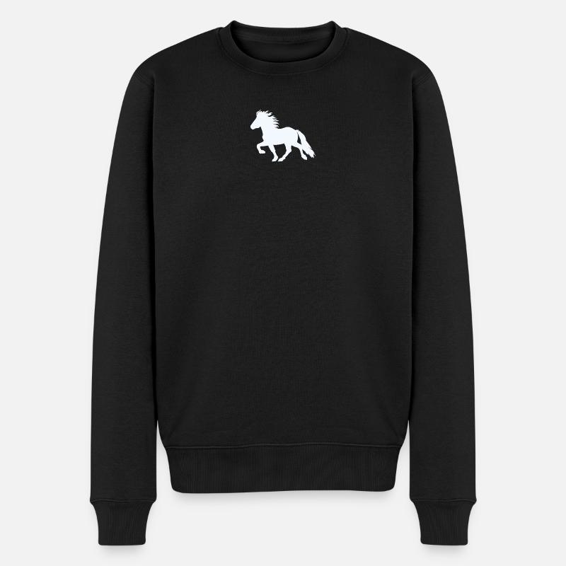 Töltendes Islandpferd 6, Edler Isländer  - Männer Premium Bio Pullover - Schwarz