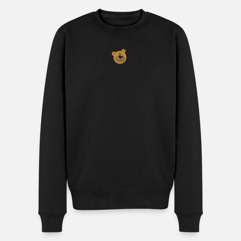 Bär - Männer Premium Bio Pullover - Schwarz