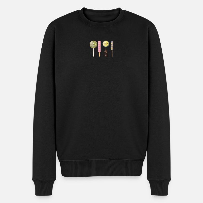 Lollies - Männer Premium Bio Pullover - Schwarz