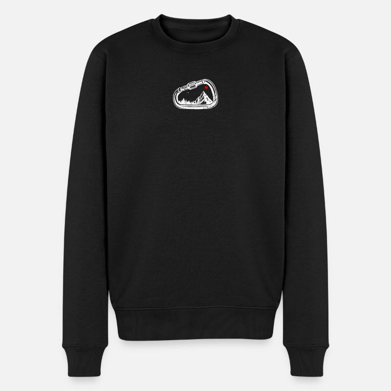 Graphique du mousqueton de l’arête alpine - Pull Premium bio Homme - noir