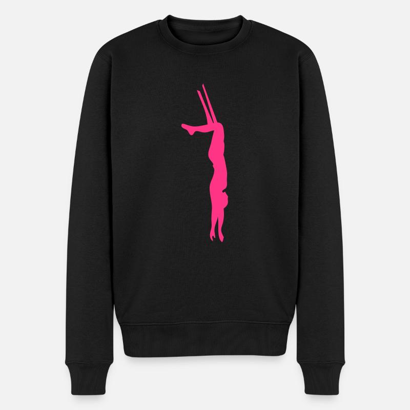 Swinging Trapez Zirkus 1 - Männer Premium Bio Pullover - Schwarz