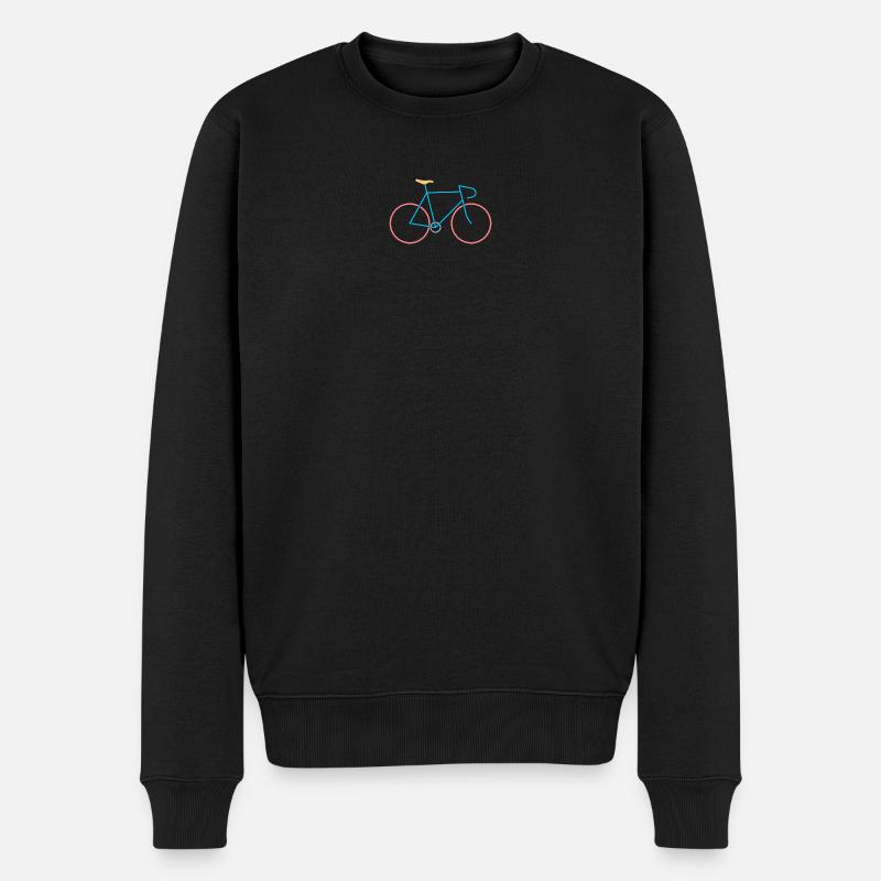 Vélo de course rouge bleu - Pull Premium bio Homme - noir