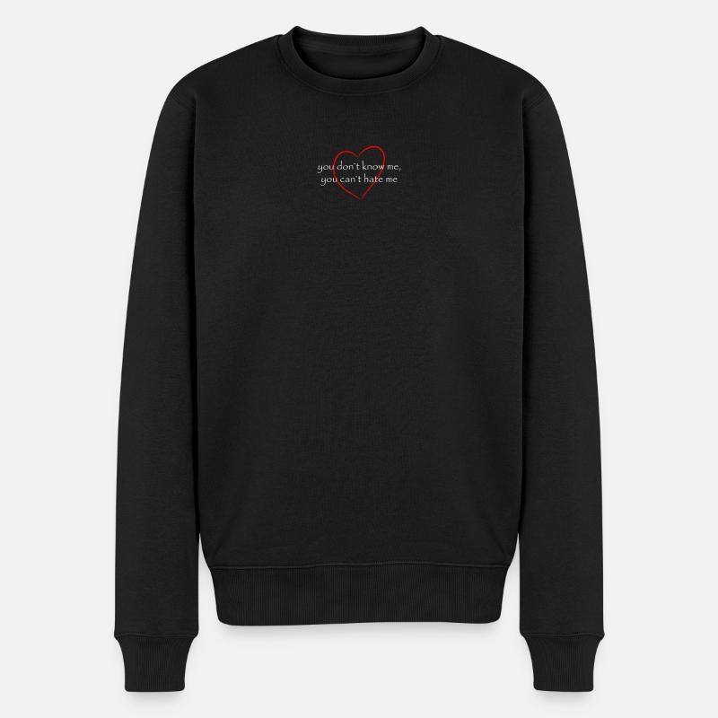 you don`t know me - Männer Premium Bio Pullover - Schwarz