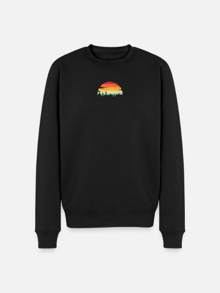 Vivid Sunset Skyline - Men's Premium Organic Jumper - black