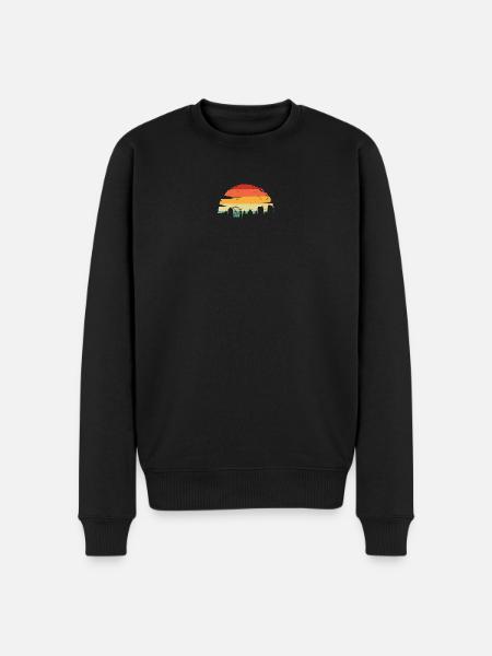 Sunset Skyline Silhouette - Men's Premium Organic Jumper - black