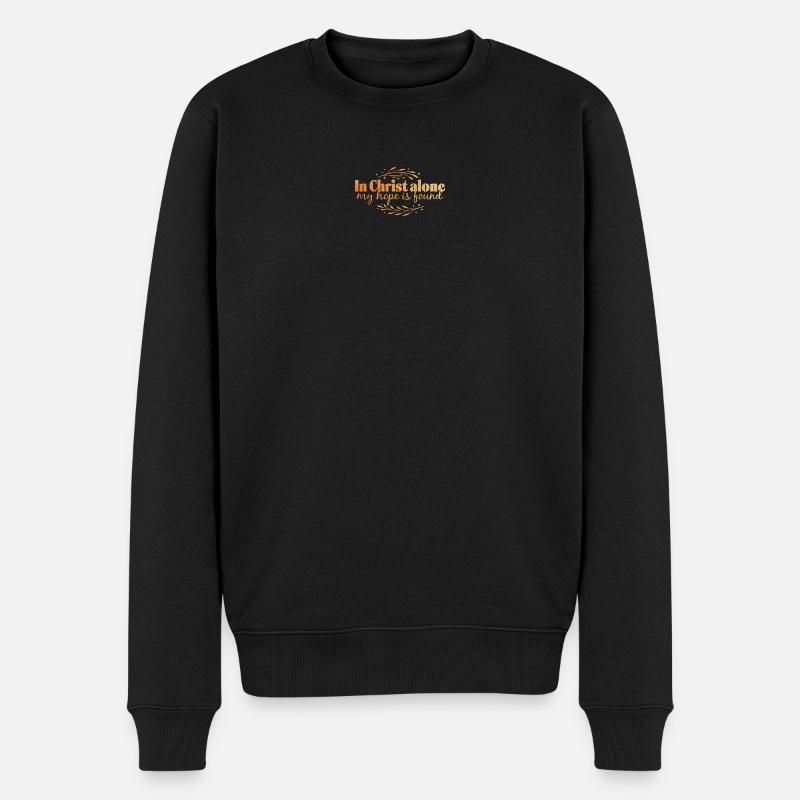In Christ alone - Männer Premium Bio Pullover - Schwarz