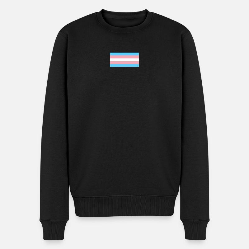 Drapeau de la fierté transgenre - Pull Premium bio Homme - noir
