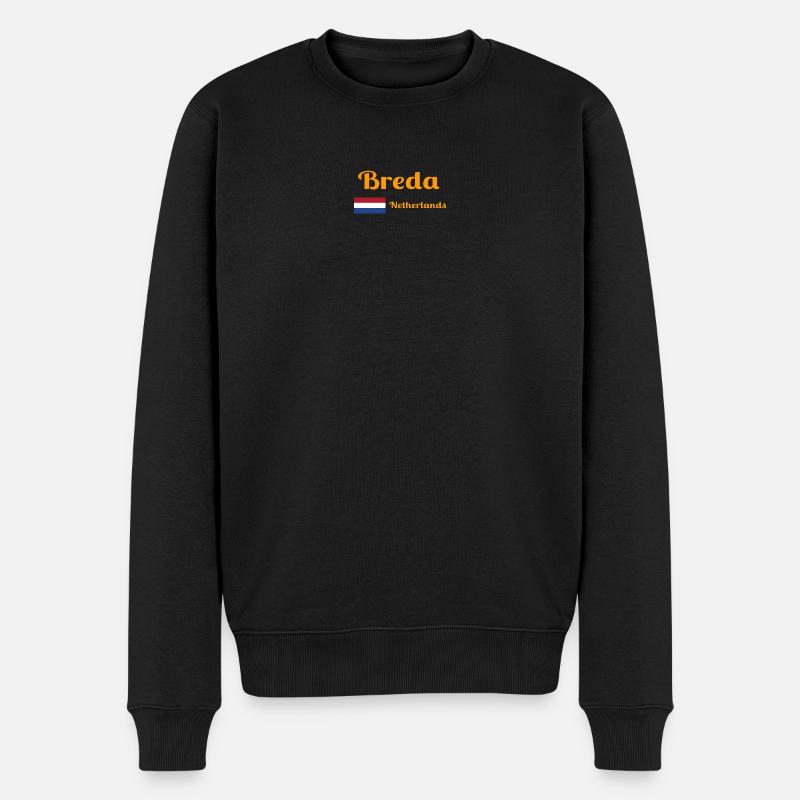 Breda Pays-Bas - Imprimés élégants - Pull Premium bio Homme - noir
