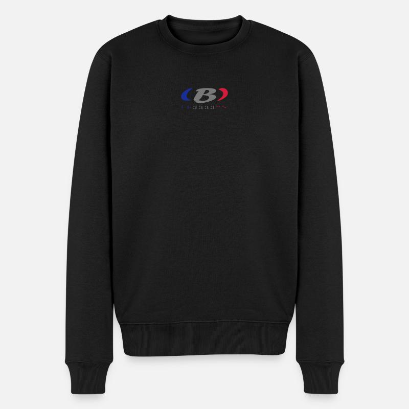 Buntes abstraktes Grafikdesign - Männer Premium Bio Pullover - Schwarz