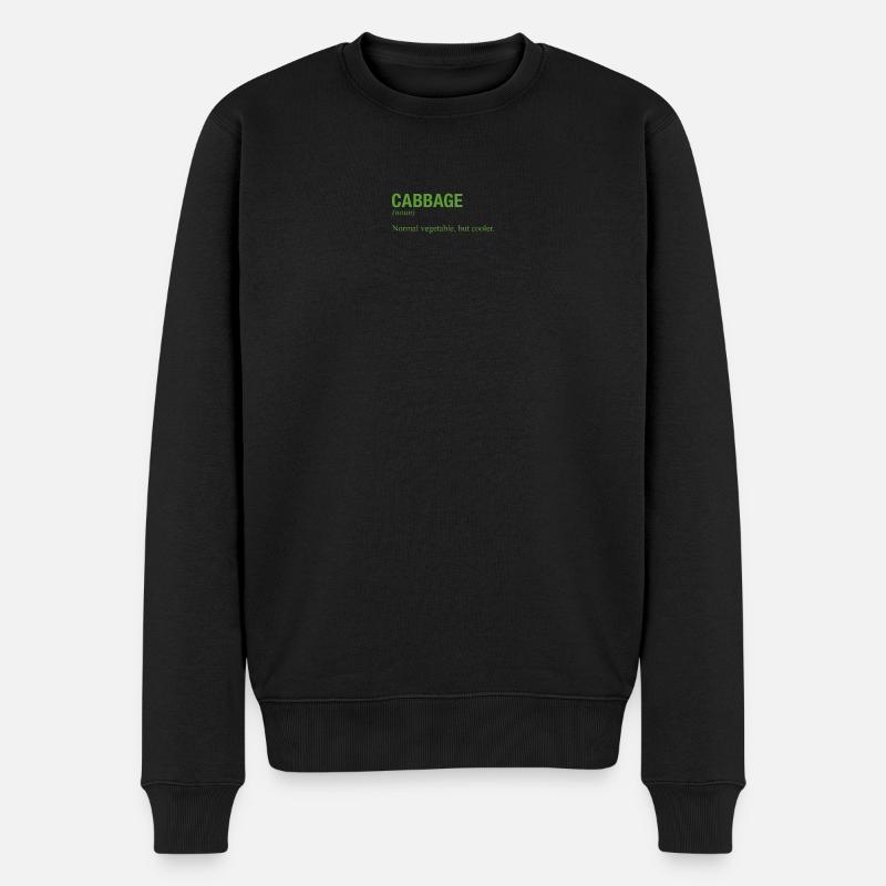 CABBAGE - Männer Premium Bio Pullover - Schwarz