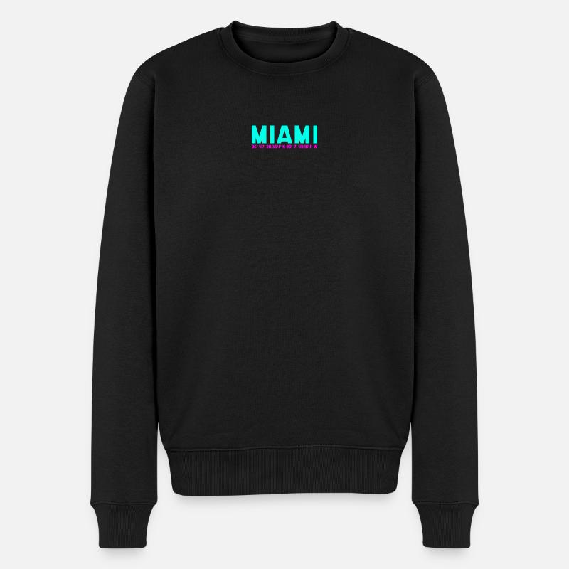 Miami Neon Coordinates - Men's Premium Organic Jumper - black